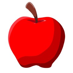 red apple isolated on white