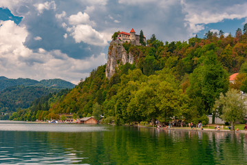 Fototapeta na wymiar Bled lake in Slovenia