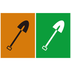shovel set, icon symbol illustration