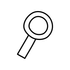 magnifying glass icon, line style