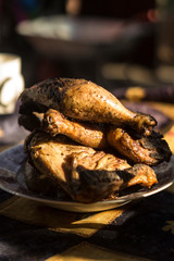 roasted chicken on a plate