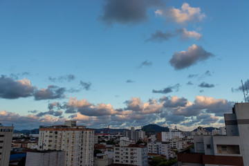clouds over city