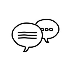 speech bubbles icon, line style
