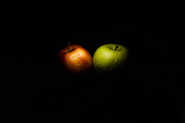 Apples in the dark under the light