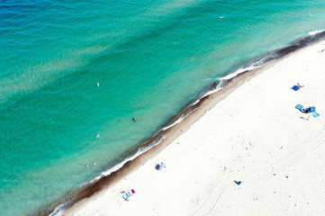 Lake Michigan Beach Drone Aerial 