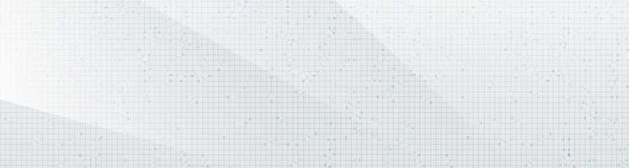 Panorama White and Blue Circuit Microchip Technology on Future Background,Communication Concept design,Free Space For text in put,Vector illustration.
