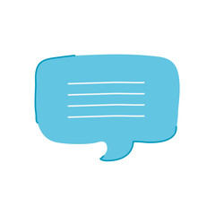 speech bubble icon, flat style