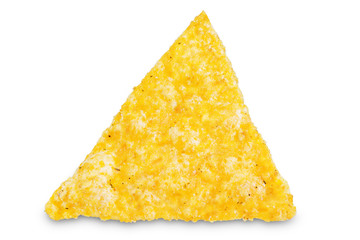 Corn chips on a white isolated background