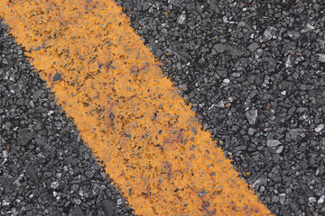 yellow asphalt road
