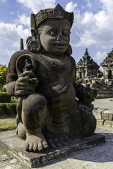 Obraz premium Guardian protector of Sewu temple - Candi Sewu, Mahayana Buddhist located in Prambanan, near city of Yogyakarta, Java