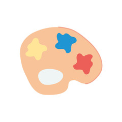 paint palette icon, flat style