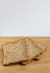 rye bread on a wooden table