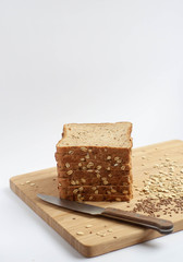 slices of bread on a plate