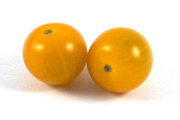 Two Yellow cherry tomato