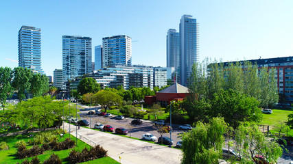 Obraz premium Puerto Madero, prestigious place with skyscrapers and high-target buildings in the city of Buenos Aires, Argentina.