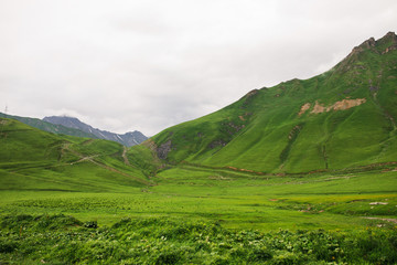 Obraz premium aerial beautiful mountain view in Georgia