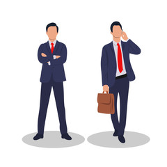 Vector of young businessman, Business people, wearing working outfit, in white background