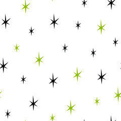 Vector seamless pattern with small stars. Starry sky background. Design template for wallpaper, wrapping, textile.