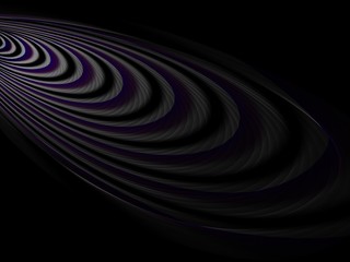 Abstract illustration of light shock waves of different power in dark background