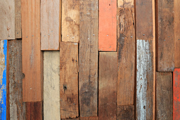 Reclaimed wood Wall Paneling texture, Wood material background for Vintage wallpaper 