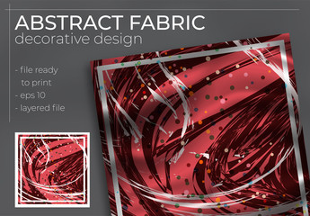 Silk Scarf Design in Abstract Illustration