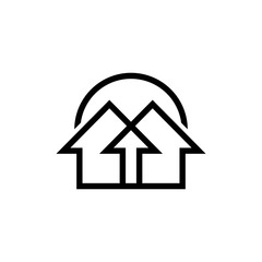 logo house icon vector