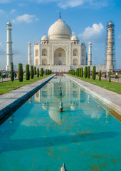 The Grate Taj Mahal of India was commissioned by Shah Jahan in 1631

