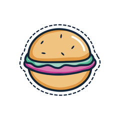 patches concept, hamburger icon, line color style