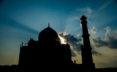 The Grate Taj Mahal of India was commissioned by Shah Jahan in 1631
