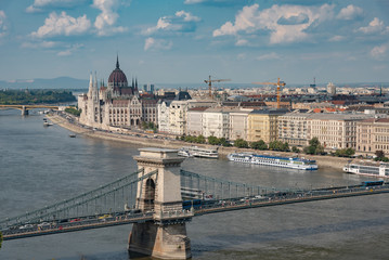 panorama of the city of Budapest in Hungary