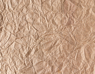 The brown crumpled paper texture is useful as a background. The Texture Of The Paper. Close - up of paper texture