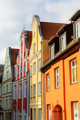Fototapeta premium gables of historic row houses in Stralsund, Germany