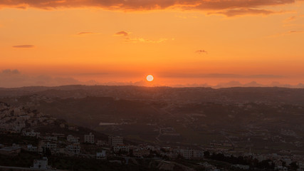 Sunset landscape view 