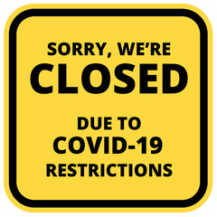 Fototapeta premium Covid-19 Danger Signs Set