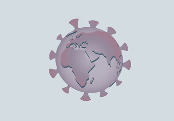 Earth Global Corona Virus Pandemic - 344667216