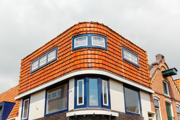 Naklejka premium unique roof of a house in Appingedam, Netherlands