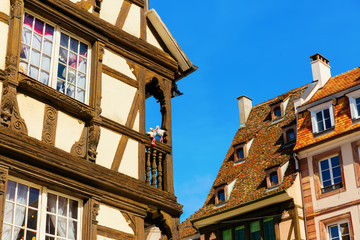 historic half timbered house in Strasbourg, France