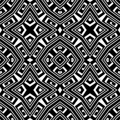 Tribal black and white elegant greek style vector seamless pattern. Ornamental geometric ethnic background. Monochrome abstract repeat backdrop. Geometrical modern ornate greek key meanders ornament