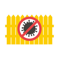 Stop coronavirus vector concept