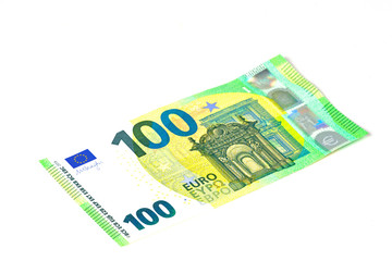 Obraz na płótnie Canvas euro banknotes isolated on white background