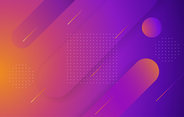 Creative geometric wallpaper for your website hero section. Composition from gradient shapes made in vector.