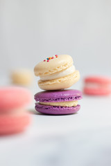Macarons - Pink, Purple, and White