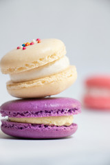 Macarons - Pink, Purple, and White