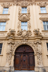 Fototapeta na wymiar entrance of the historic Boettingerhaus in Bamberg, Germany