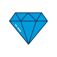 diamond icon, half line half color style
