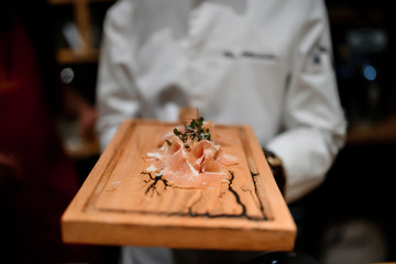 hamon leg cutting dish plate gourmet