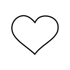 heart symbol icon, line style