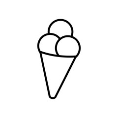 ice cream icon, line style