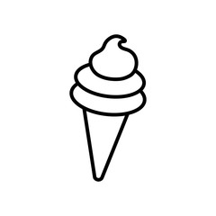 ice cream cone icon, line style