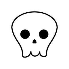 danger skull icon, line style